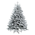 Albero di Natale innevato da 1,8m con rami folti e base in metallo resistente - Stile Innevato (SHH097-240)