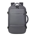Zaino multiuso grigio scuro impermeabile con trama in tessuto resistente - Grigio
