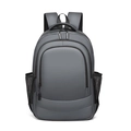 Dark grey waterproof business laptop backpack with ergonomic straps and multi-compartment design - Gray