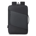 Zaino porta PC business nero minimalista con porta USB e tessuto in nylon resistente - Nero