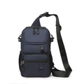 Wasserfeste dunkelblaue Multitaschen-Brusttasche mit verstellbarem Schultergurt - Blau