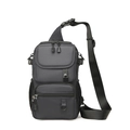 Wasserfester schwarzer Outdoor-Rucksack mit mehreren Fächern und Gurten - Grau