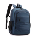 Zaino porta PC blu scuro ad alta capacità con spallacci imbottiti e tasche in rete - Blu