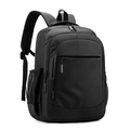 Grande zaino porta PC 16 pollici nero in tessuto impermeabile per studenti e business - Nero