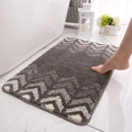 Tappeto da bagno assorbente grigio con motivo a onde e fondo antiscivolo per interni - 50*80cm / grigio scuro