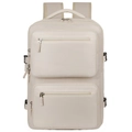Zaino porta PC business capiente con tasche multiple e scomparti in tonalità crema - Bianco Sporco