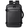 Zaino porta PC aziendale in tessuto impermeabile con design a cerniera multistrato - Nero