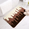 Tappetino bagno spesso antiscivolo con motivo a goccia cioccolato beige e marrone - 40x60cm / caffè