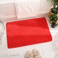 Plush red rectangular non-slip bathroom mat for home entrance or bedroom use - Small Style / Orange Red