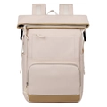 Zaino termico grande beige e kaki per picnic all'aperto e attrezzatura da campeggio - Bianco Sporco