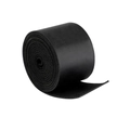 DIY crazy horse black cowhide leather strip roll for belts and bag shoulder straps - 1.3cm x 184cm / Black