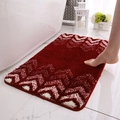 Tappetino da bagno rosso con motivi geometrici bianchi, tappeto assorbente antiscivolo - 40*60cm / Borgogna