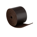 Handmade dark brown crazy horse leather strap roll with natural grain and smooth finish - 1.3cm x 184cm / Coffee