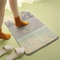 Tappeto da bagno assorbente Morandi con fondo antiscivolo per ingresso e camera da letto - 40x60cm / Impressione a Inchiostro-Verde
