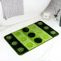 Groene gestreepte badkamer mat met stippen op marmeren vloer in huiselijke sfeer - 40*60cm / Cirkel Groen
