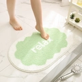 Tappeto da bagno verde assorbente con scritta relax su pavimento in marmo - 40x60cm / Matcha (Verde)