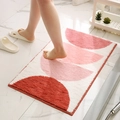 Tappetino da bagno assorbente stile crema con motivi geometrici su marmo - 40x60cm / Stile Cielo Stellato