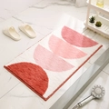Tappetino da bagno assorbente stile crema con semicerchi geometrici su marmo - Stile Cielo Stellato / Piccolo