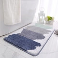 Alfombra de baño absorbente con patrón de ondas multicolor sobre alfombra rectangular suave - 40x60cm / Arcoíris de Cuatro Estaciones