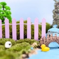 Miniature pink wooden fence for succulent decor and micro landscape DIY scenery - Purple
