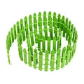 Mini clôture en bois verte flexible 90cm pour décor de succulentes et micro paysage - Vert