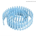 Light blue mini wooden fence roll for succulent decor and miniature landscapes 100x5cm - Light Blue