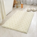 Antislip badkamermat in crème-wit met absorberende getufte ruitvormige textuur - 40x60cm / crème