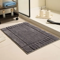 Tappetino da bagno antiscivolo grigio scuro spesso con trama in microfibra assorbente - 50x80cm / grigio scuro