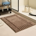 Tappetino da bagno marrone spesso assorbente con trama felpata e retro antiscivolo bagno - 50x80cm / Marrone