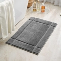 Tappetino da bagno rettangolare grigio scuro spesso assorbente con trama morbida - 40x60 / grigio scuro