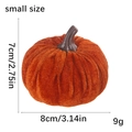 Détail de citrouille en velours avec dimensions 8x7cm et poids de 9g pour déco d'automne - Petite Taille (Petit Ornement de Citrouille Orange Rouge) / Rouge Orangé