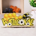 Bienen-Thema Holz Welcome-Schild Ornament für kreative festliche Tischdekoration - Welcome-Stil