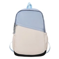 Blau-cremefarbener Business-Rucksack aus wasserfestem Nylon mit praktischen Taschen - Blau