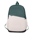 Wasserdichter Nylon-Business-Rucksack im Tricolor-Patchwork für Pendler und Laptop - Grün