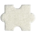 Weißer plüschiger Teppich in Puzzleform aus weichem Kunstfell für Kinderzimmer - 8 Stück (60*160cm) / Cremeweiß