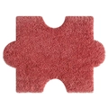 Moderner Puzzleteil-Plüschteppich in Korallenrosa mit strukturierter Samtoberfläche - 8 Stück (60*160cm) / China Rot
