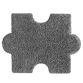 Moderne minimalistische mittelgraue Plüsch-Puzzlematte für Schlaf- und Wohnzimmer - 8 Stück (60*160cm) / Dunkelgrau
