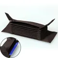 Brown accordion card wallet insert with multiple slots and durable fabric material - 9.5x5.0cm (12 Slots) / Coffee