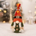 Gnomo di peluche autunnale con cappello arancione e corpo verde per decorazioni festive - Stile Gnomo Femmina (Doppie Trecce)