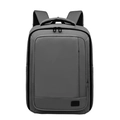 Zaino porta PC grigio di grande capacità in tessuto impermeabile con scomparto espandibile - Grigio