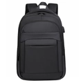Zaino porta PC business nero opaco con porta USB e spallacci traspiranti imbottiti - Nero