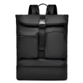 Zaino business nero opaco impermeabile con tasche multiple per viaggi e pendolari - Nero