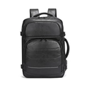 Zaino porta PC 17 pollici business in pelle sintetica nera con porta USB - Nero