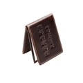 Slim brown leather driving license holder with classic stitching and embossed text - Coffee (9008)