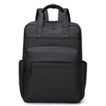 Sac à dos d'affaires minimaliste noir étanche pour ordinateur portable avec fini mat - Noir
