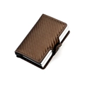 Detail of carbon fiber texture and silver aluminum automatic popup card slot - Bronze Carbon Fiber Texture