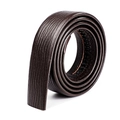 Dark brown leather belt strap with vertical texture for automatic buckle closure - 110 / Coffee