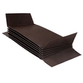 Tarjetero de acordeón marrón con 5 compartimentos para almacenamiento de gran capacidad - Estilo Organizador con Pliegues de Acordeón (FQCK0006) / café
