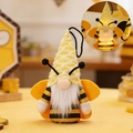 Luminous Bee Day gnome plush with yellow wings and glowing LED light effect - Style D Solid Honeycomb Hat
