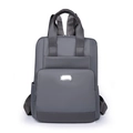 Zaino versatile in nylon grigio scuro ad alta capacità per viaggi e tempo libero - Grigio